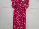 Whistles Moon Spot Midi Dress, Pink/Multi Pink UK 10