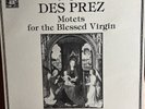 Motets for the Blessed Virgin - Josquin Des Prez Christmas Christian Bach Vinyl
