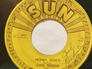 CARL PERKINS BLUE SUEDE SHOES HONY DON’T ORIG. VG+ SUN 45 SIGNED CARL PERKINS