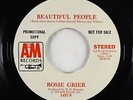 70s Soul 45 - Rosie Grier - Beautiful People - A&M - promo