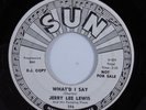 Rock & Roll 45 JERRY LEE LEWIS What'd I Say SUN promo HEAR a