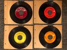 4 Vintage 1950s CARL PERKINS Original 45 rpm Records Various Labels
