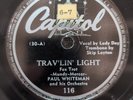 78 RPM Trav'lin' Light Never Lovelier Bud Freeman Billie Holiday Capitol 116