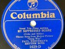 78rpm Whiteman's Rhythm Boys - Bing - Blue Label Columbia E+ Beautiful Pressing