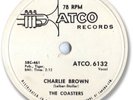Rare 1959 The COASTERS Rock’n Roll 78 RPM Record. Charlie Brown