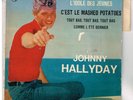 Johnny HALLYDAY  l'idole des jeunes  LETTRAGE BLANC   Languette  7'  EP 45 tours