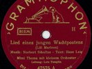 LILI MARLEEN (LIED EINES JUNGEN WACHTPOSTENS) - Lilli Marlen Marlene 78rpm