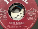 Latin 45 Rare Tex Mex Norteño Conjunto Ideal Costeños Del Valle Cartas Marcadas