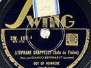 Stéphane Grappelli & Django Reinhardt : Out of nowhere 78 rpm SWING SW. 199