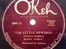 Blind Andy The Little Newsboy RARE PRE WAR HILLBILLY 78 OKEH