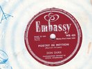VERY RARE 1960 DON DUKE 78  POETRY IN MOTION / OL MACDONALD  UK EMBASSY WB 425 E