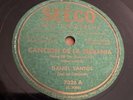 Seeco 78 RPM Daniel Santos - Cancion De La Serrania 7026 V+ LATIN CUBAN