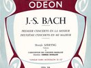 BACH Violin Concertos 1 & 2 SZERYNG BOUILLON Odeon ODX-114 LP VG+ 1952 Recording