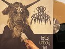 Nunslaughter - Hell's Unholy Fire LP 2012 Hells Headbangers [Beer/Black] EX/EX