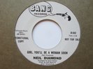 NEIL DIAMOND 45 Girl You'll Be a Woman Soon BANG Promo Near-MINT  Dh 53