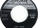 Ruth Brown – I Don't Know / Papa Daddy - London HLE 8946 - 1959 UK 7