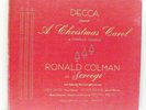 78 RPM A CHRISTMAS CAROL W/ RONALD COLMAN AS SCROOGE DECCA 290  29M SERIES