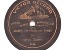 BLACK VICTOR 7-INCH # 1416: 'MEDLEY OF PLANTATION SONGS' HAYDN QUARTET  (1902)