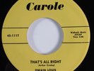 Rockabilly 45 DWAIN LOUIS & CLASSMATES That's All Right CAROLE VG++/VG+ HEAR b