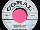 THE JOHNNY BURNETTE TRIO - Lonesome Train - Promo 45 rpm - Coral 61758