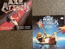 AXE ATTACK VOL 1 & 2 SABBATH IRON MAIDEN MOTORHEAD AC/DC JUDAS GILLAN VGC vinyl