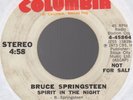 SPRINGSTEEN white label promo 45:SPIRIT IN NIGHT/rare mono & stero mix/excellent