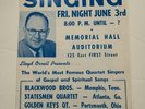 Southern Gospel Concert Program Dayton OH Blackwoods Statesmen JD Sumner Quartet