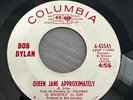 Bob Dylan - Queen Jane Approximately - RARE 45 White Radio Promo #2