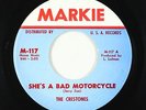 Garage Surf 45 - Crestones - She's A Bad Motorcycle - Markie VG+