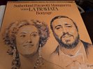 Verdi La Traviata Sutherland Pavarotti Bonynge 3 LPs Set EX/VG