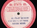 VARIOUS ARTISTS CONTINENTAL HIT PARADE LP VINYL 4 track 1-sided factory sample t