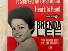 1963 BRENDA LEE Rock’n Roll 45 RPM Record EP - It Started All Over Again