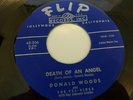 45 DONALD WOODS & Vel-Aires Death Of An Angel Flip 306DOO-WOP VG++