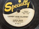 78 RPM Lawdy Miss Clawdy Mailman Blues Lloyd Price Specialty SP 428
