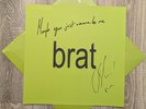 ️SIGNED️ CHARLI XCX BRAT CLEAR PINK SPLATTER VINYL WITH SIGNED PRINT/LYRICS