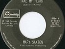 Mary Saxton - Take My Heart / Sad Eyes, 7