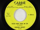 Northern/Deep Soul 45 - Gearlene Duckett - Please Don't Make Me Cry - Carrie VG+