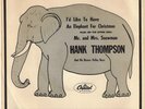 HANK THOMPSON I Want An Elephant For Christmas CHRISTMAS 1964 P/S 45RPM