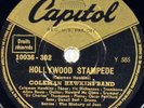 Coleman Hawkins Band: Hollywood Stampede 78 RPM DISC CAPITOL 10036-302