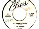Blenders - My Hearts Desire / Little Rose -Class 1958 promo 45rpm  Doo Wop VG++