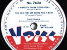 78 RECORD V-DISC 763  FRANK SINATRA & BING CROSBY WITH AL JOLSON 1946 & 1947  E
