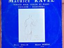Ravel Sonate Piano Violon Devy Erlih Maurice Bureau Ducretet Thomson 270C099