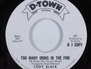 Northern Soul 45 CODY BLACK Too Many Irons In The Fire D-TOWN NM promo HEAR a