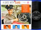 LP ELVIS PRESLEY -A DATE WITH../GERMAN RCA V1 LPM-2011 MIT RADIOGRAM /ARMY FOTOS