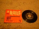 BEATLES/TONY SHERIDAN WHY/ CRY FOR A SHADOW PIC SLEEVE/45RPM