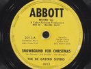 THE DE CASTRO SISTERS Snowbound For Christmas ABBOTT 3012 VG- 78 10
