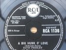 ELVIS PRESLEY 78 RPM A BIG HUNK O' LOVE / MY WISH CAME TRUE 1959 UK RCA 1136