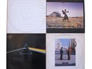 PINK FLOYD 4 Vinyl LP Record LOT: Wall + Darkside w/ Poster + Wish + Dance Songs