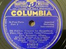 Manuel de Falla – 78 rpm Columbia 67922/23-D: DE FALLA Concerto for Harpsichord