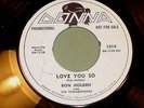 RON HOLDEN With The Tunderbirds Love You So/My Babe PROMO 45 RPM Record